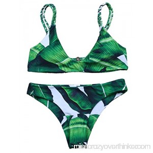 Mumentfienlis Women's Two Piece Padded Bikini Swimsuit Green2 B01M22PP4G